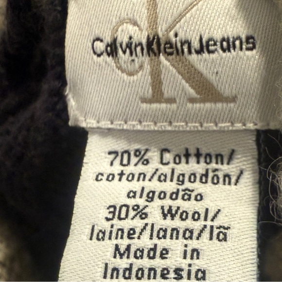 Calvin Klein Jeans Black and Gray Cowl Turtleneck Sweater - Picture 9 of 9